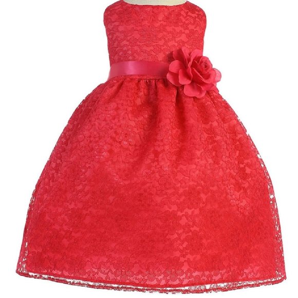 Toddler Infant Baby Lace Easter Party Spring Summer Wedding Flower Girl Dress - Picture 1 of 4